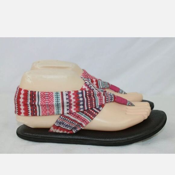 Sanuk Yoga Sandals Youth 4/5 Multicolored. - Picture 6 of 10